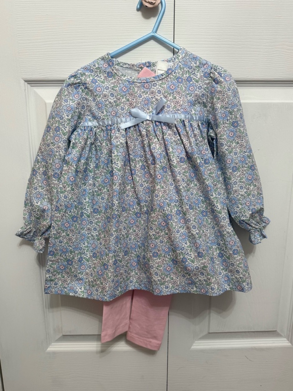 Stitchy Fish blue and pink matching set 3T